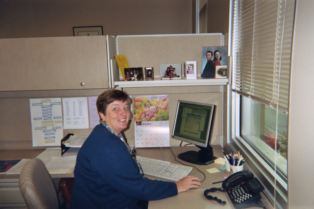 Rosemary at the computer