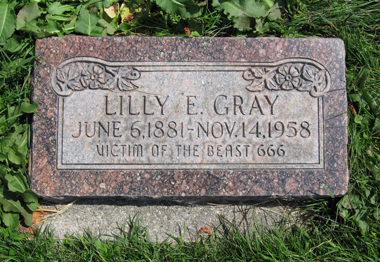 Lilly E. Gray gravestone