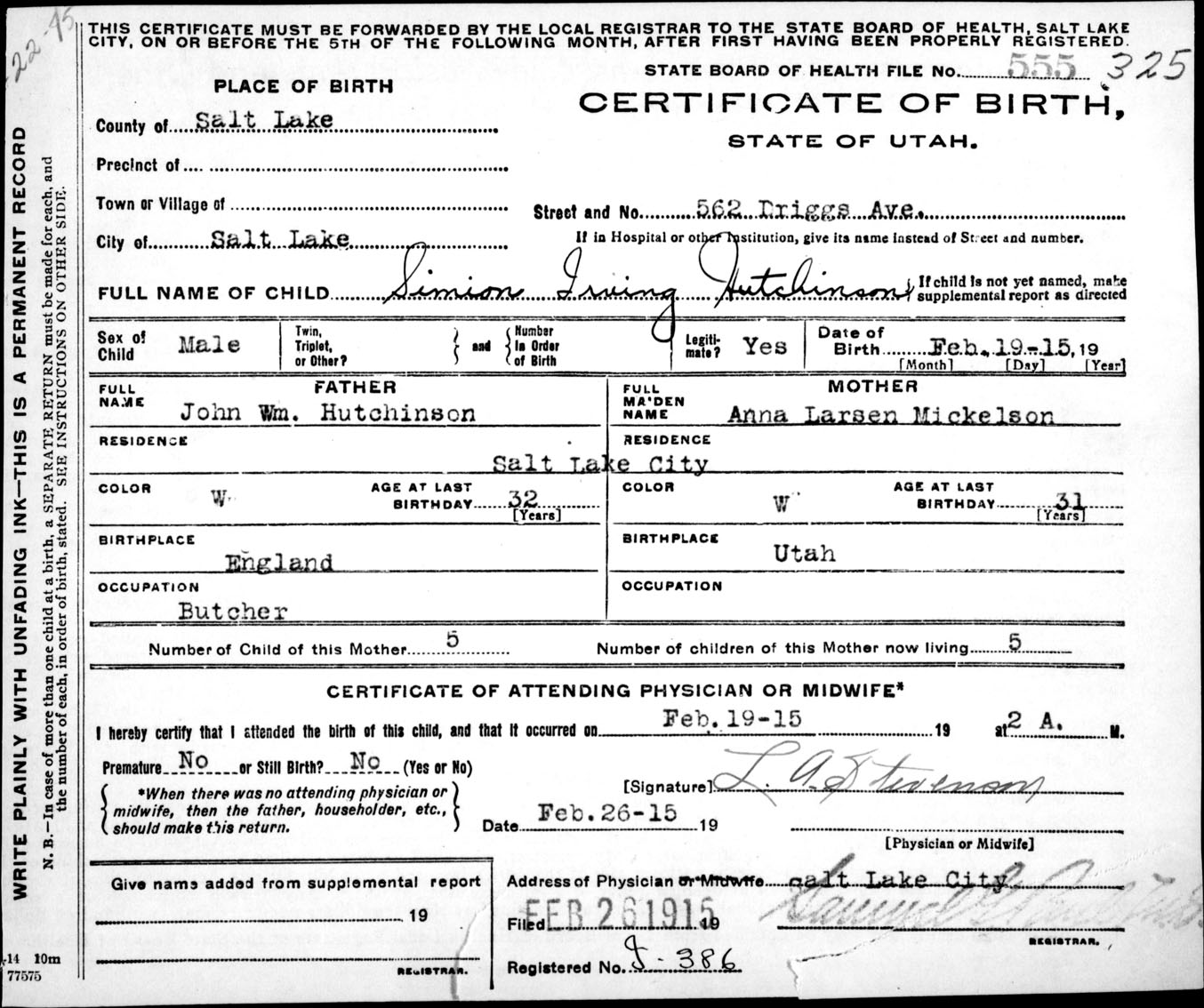 Featured image for “Browse Birth Certificates Online: 1915”