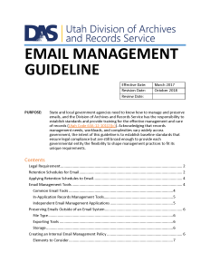 Link to new email management guideline