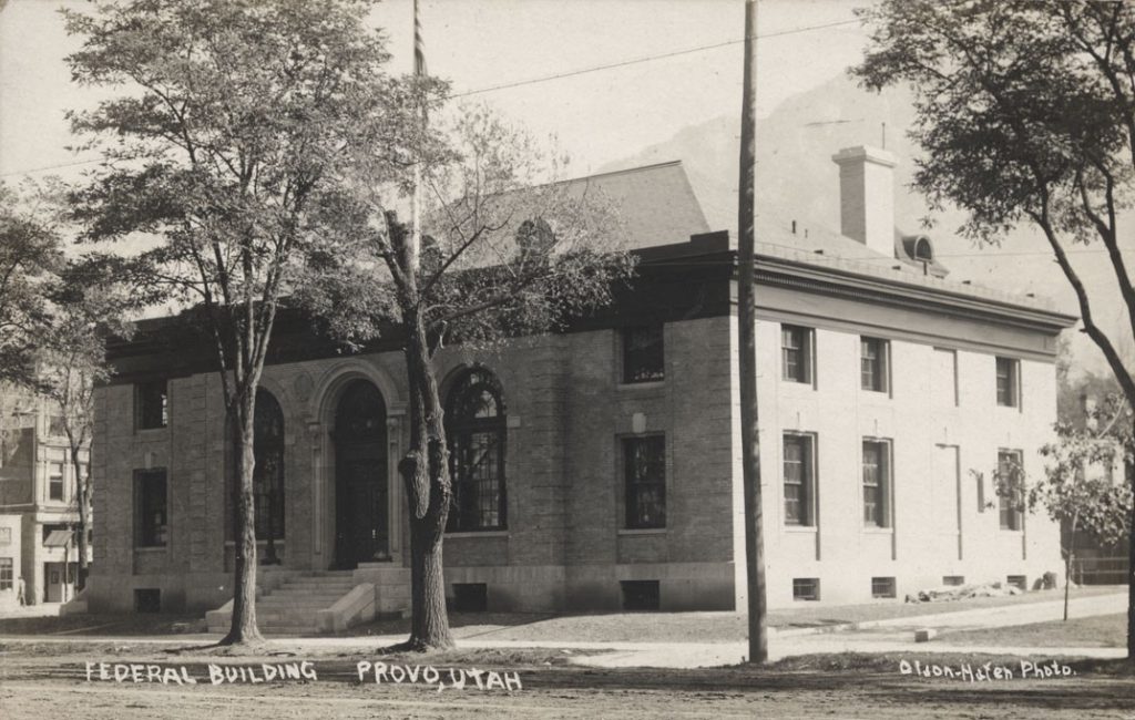 Provo City purchased the former Federal Building and Post Office in 1938 and used the building for city offices until 1972.