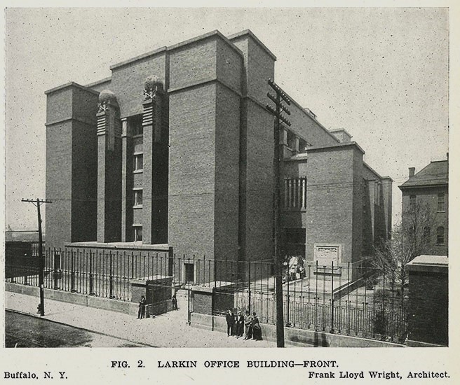 Photo of the Larkin Building, published in the April 1908 edition of Architectural Record.