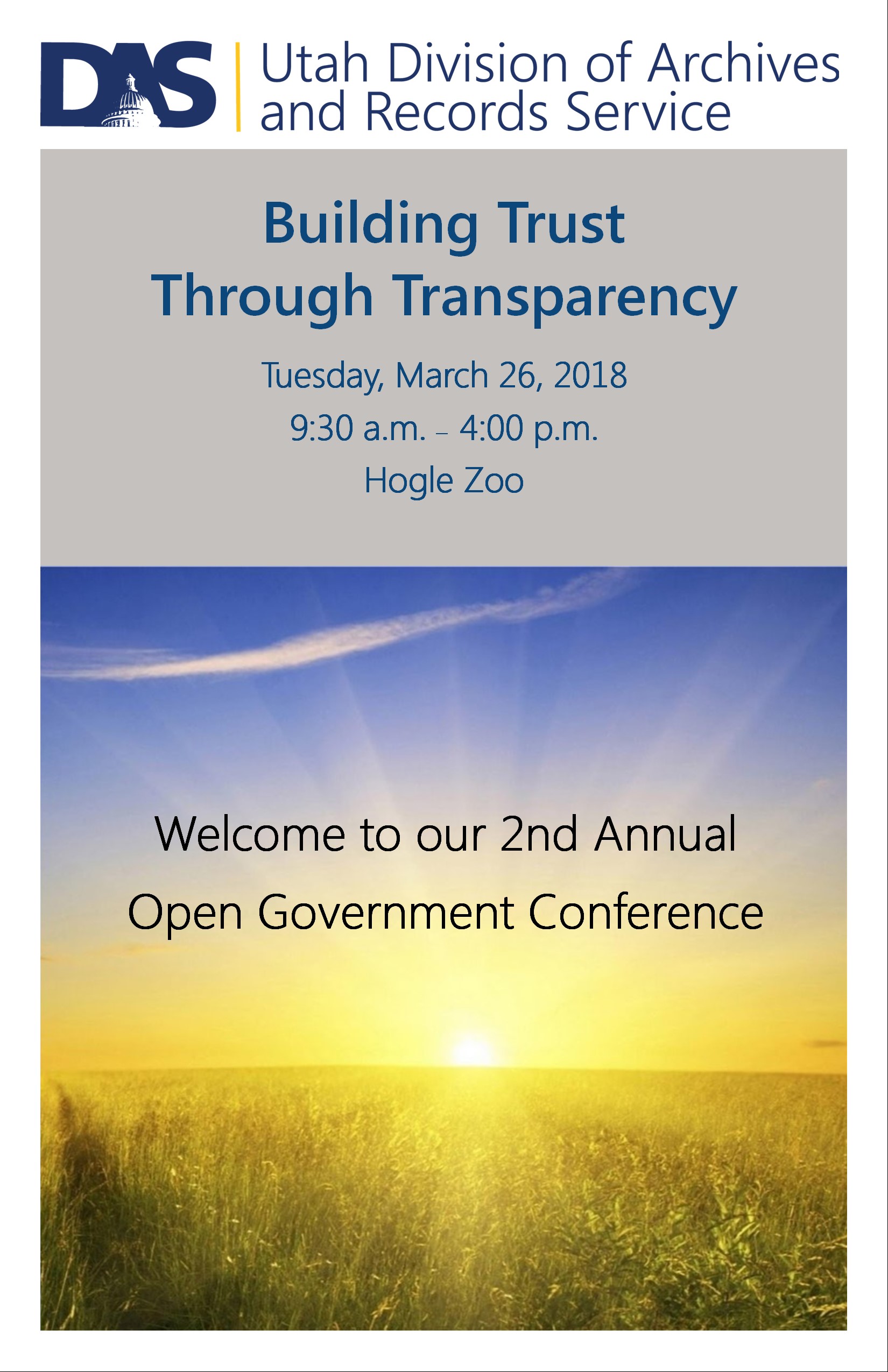 Featured image for “Utah Open Government Sunshine Conference!  “Building Trust Through Transparency””