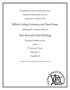 Invitation to Ribbon Cutting, 2012