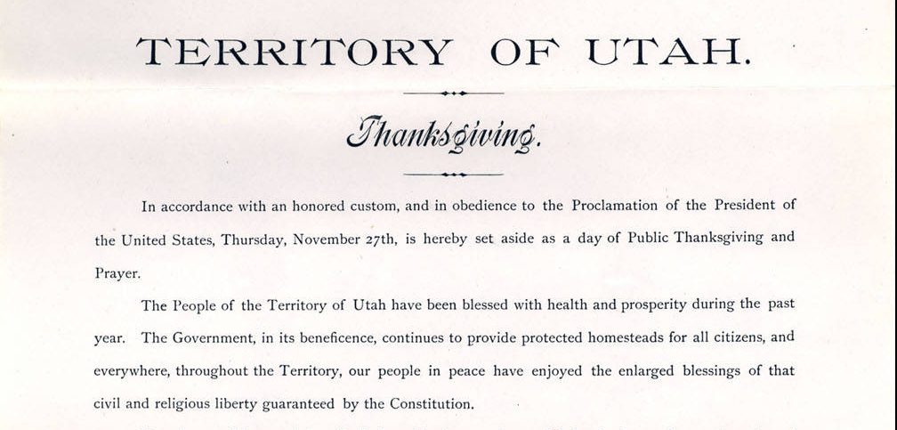 Image of proclamation sent out with state seal in 1884