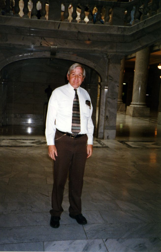 Photo of Val at the Utah State Capitol