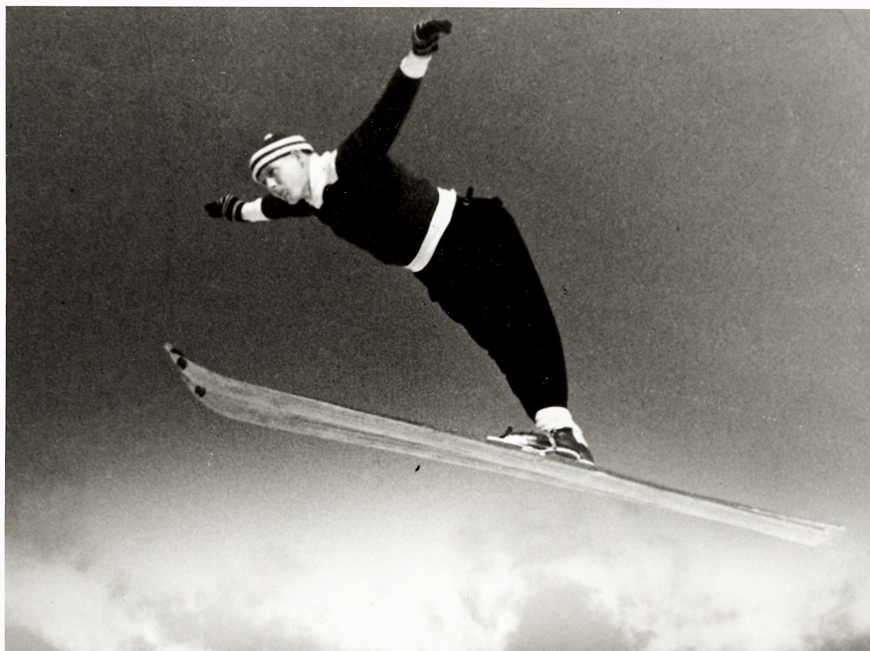 Alf Engen in flight circa1935