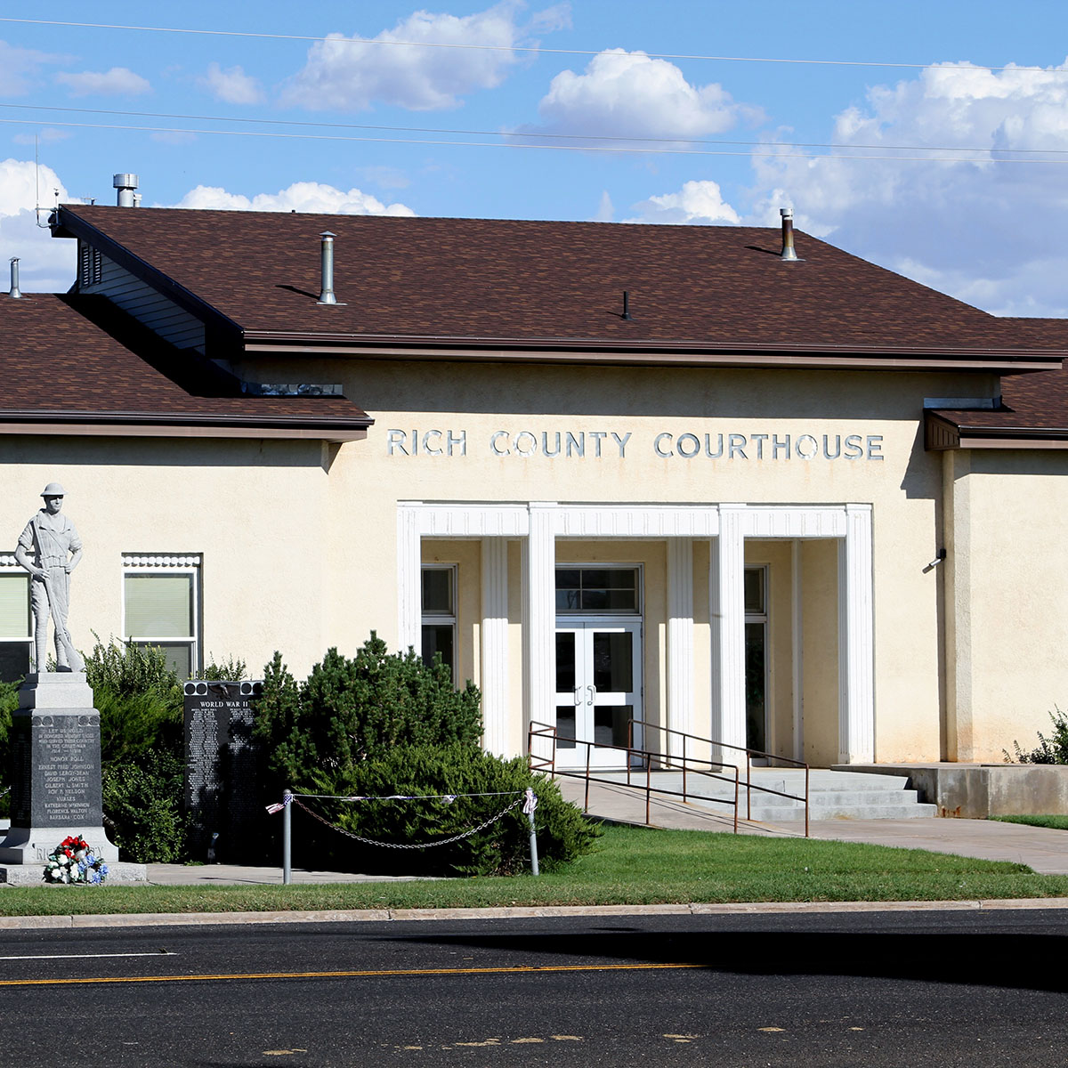 White court building in Rich County Utah
