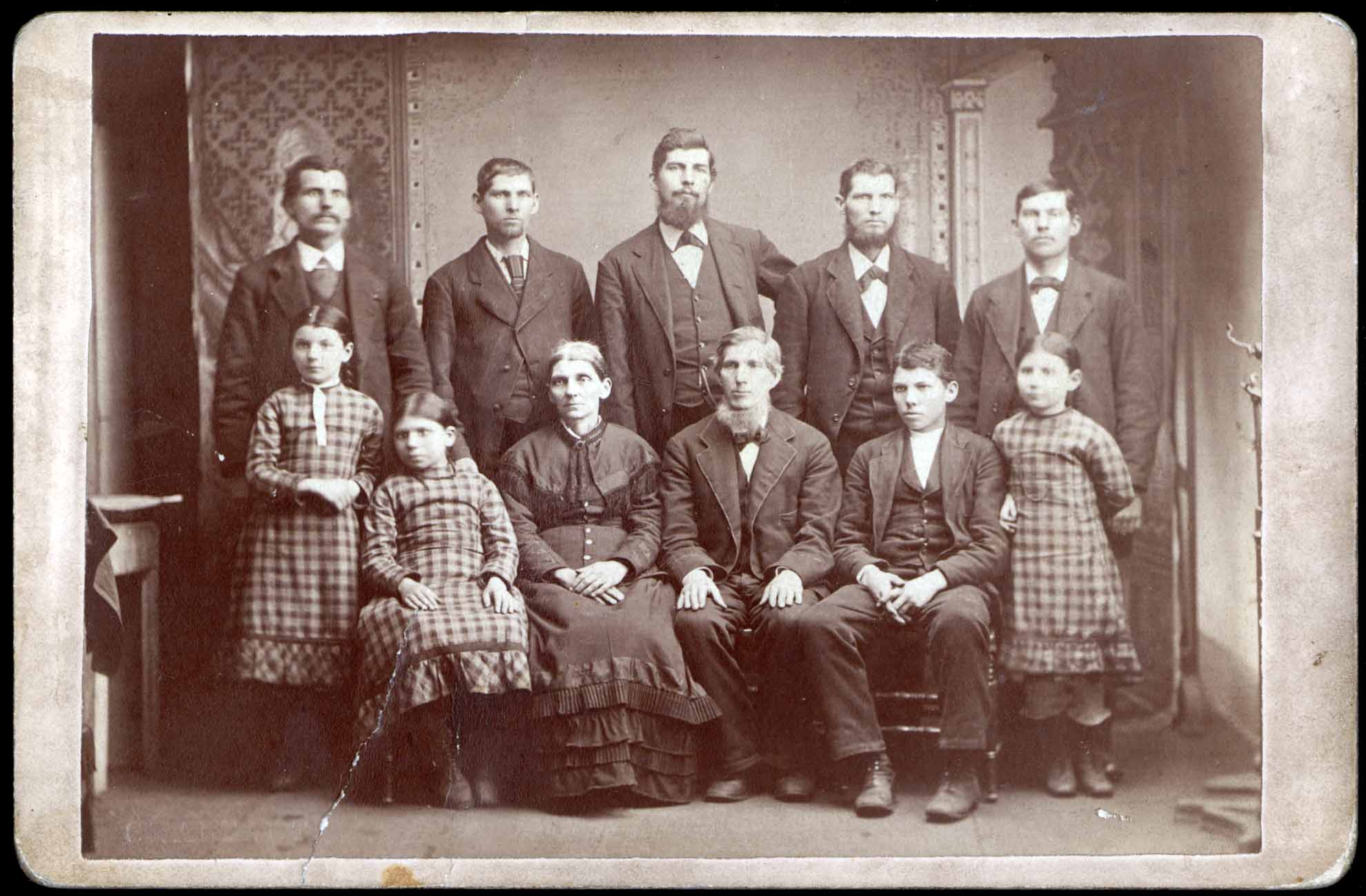 family portrait from late 1800's