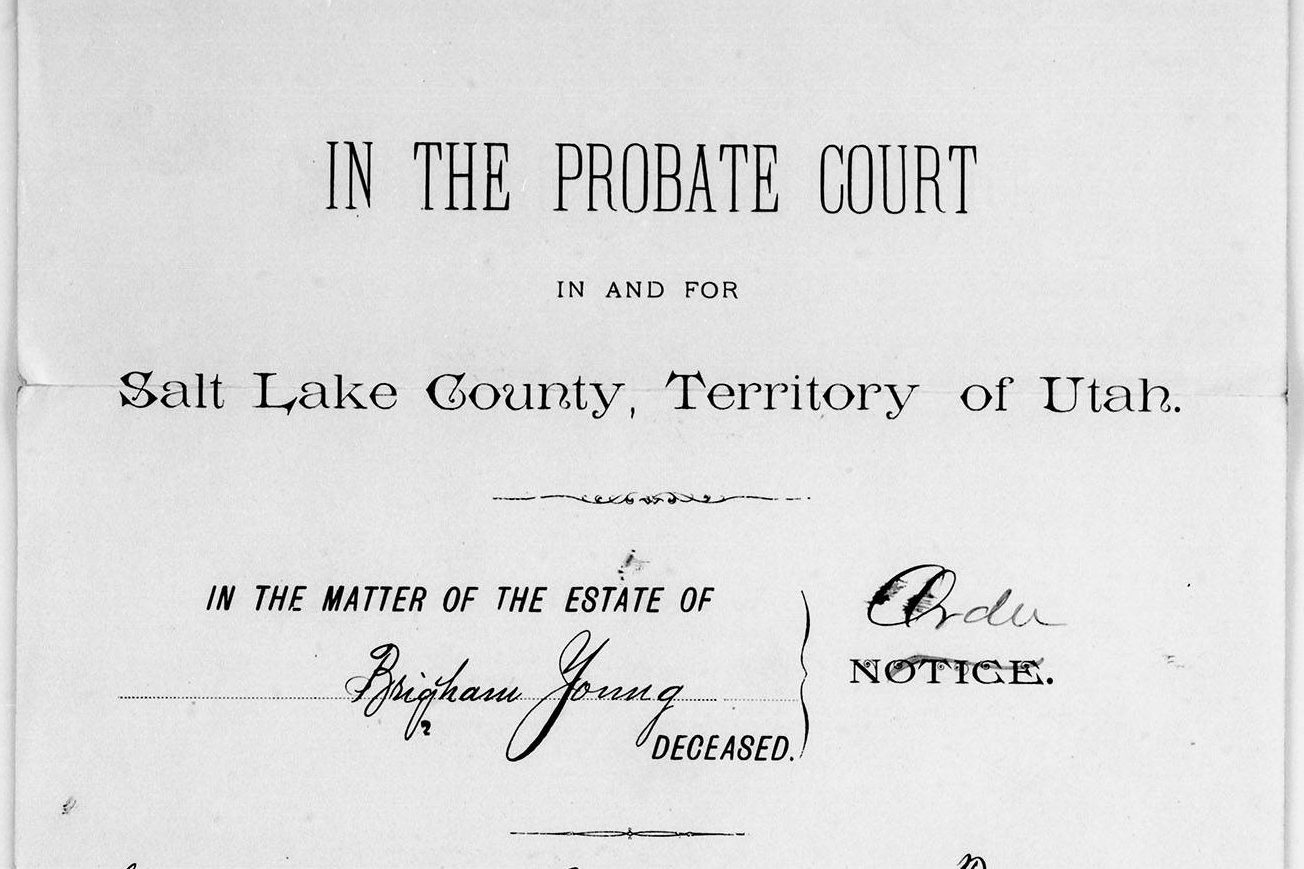 Featured image for “Probate Records for Salt Lake County: Part 3 – Brigham Young”