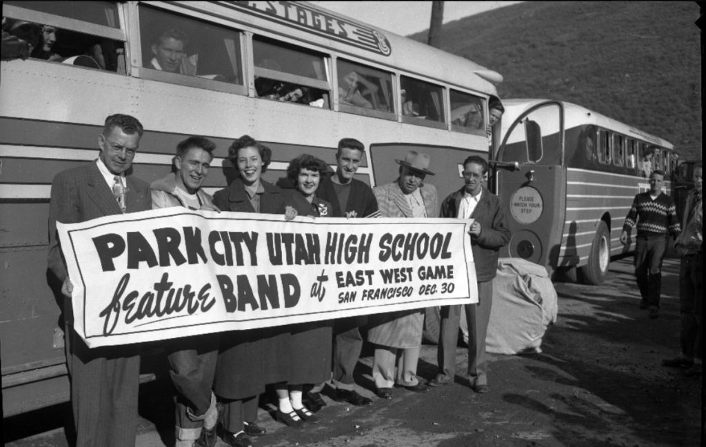 Park City High School band trip photo taken by Kendall Webb in 1950.