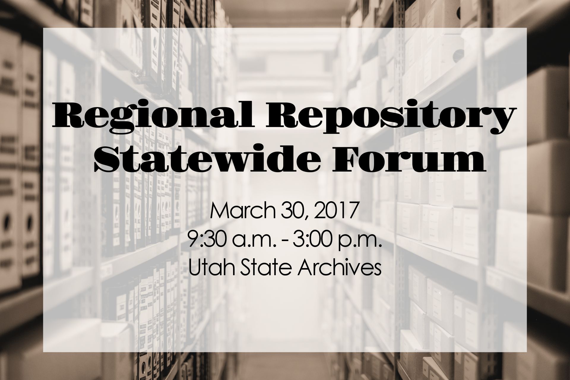 Featured image for “Regional Repository Statewide Forum”